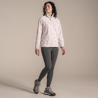 Women's Annjela Half Zip Fleece | Soft Mushroom Print