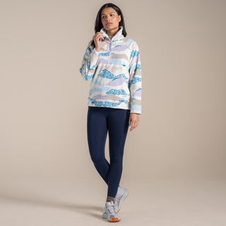 Women's Annjela Half Zip Fleece | Ecru Print