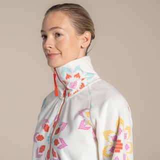 Women's Annjela Half Zip Fleece | Floral Print