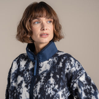 Women's Dante Full Zip Fleece | Dark Sapphire Print