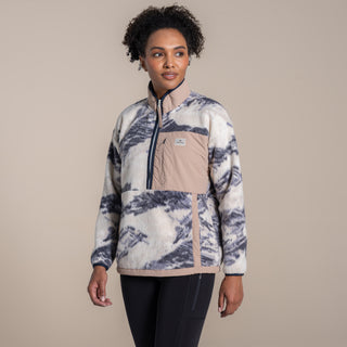 Women's Grange Half Zip | Ecru Print