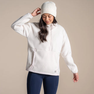 Sanaa Half Zip Fleece | Ecru