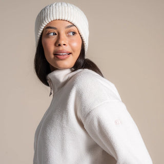 Sanaa Half Zip Fleece | Ecru