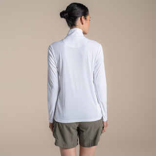 Women's NosiLife SolarShield+ Half Zip Top | White