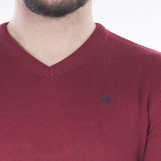 Carey V Neck Knit | Burgundy