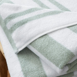 Reversible Stripe Jacquard Towel | Sage