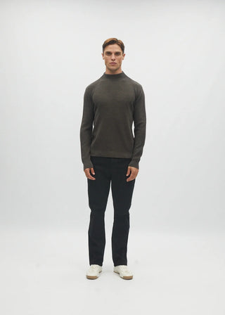 Daxton Sweater  Knit | Oak Green Marl