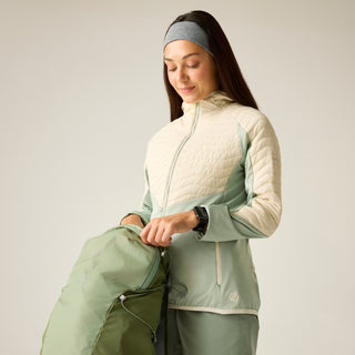 Women's Air Lite Hybrid Jacket | Almond Milk Glacier Green