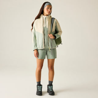 Women's Air Lite Hybrid Jacket | Almond Milk Glacier Green