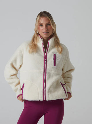 Emery Borg Fleece Zipper Ivory