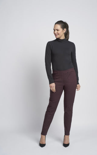 Maddison Jacquard Trousers Wine