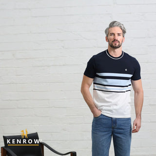 Griffin Striped Tee | Sky
