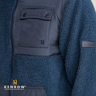 Kenrow Harper Borg Zip Teal