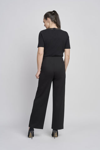 Button Feature Trouser | Black