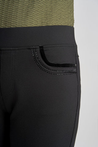 Velvet Pocket Trouser | Black