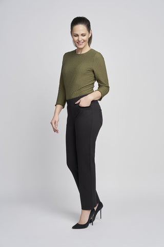Velvet Pocket Trouser | Black