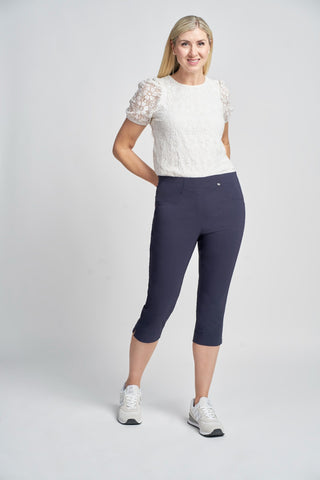 Corrib Crop Trousers With Pockets | Navy