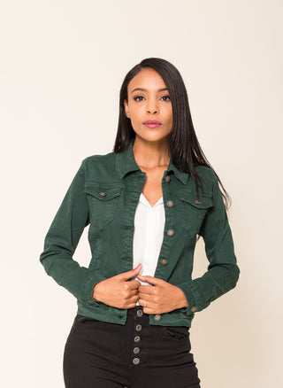 Donna Denim Jacket Forest Green