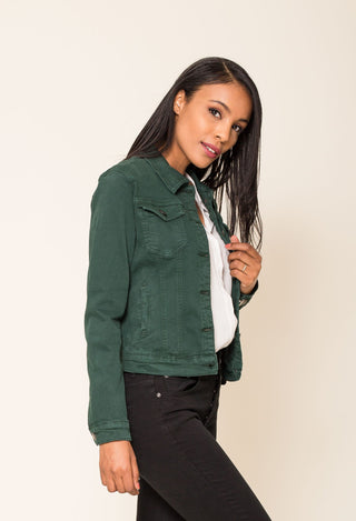 Donna Denim Jacket Forest Green