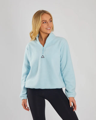 Jacqueline Fleece Half Zip Cool Blue