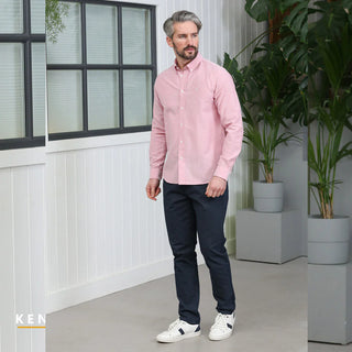 Jagger Oxford Sleeve Shirt | Brick Melange