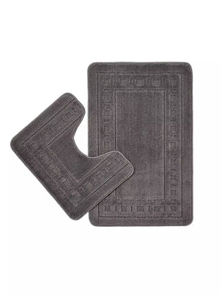 Armoni Bath and Pedestal Mat Set | Grey