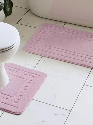 Armoni Bath and Pedestal Mat Set | Pink