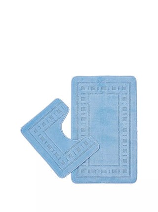 Armoni Bath and Pedestal Mat Set | Blue