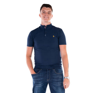 Max Stretch Grandad Tee | Navy