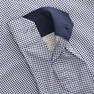 Beigh Long Sleeve Shirt | White/Blue