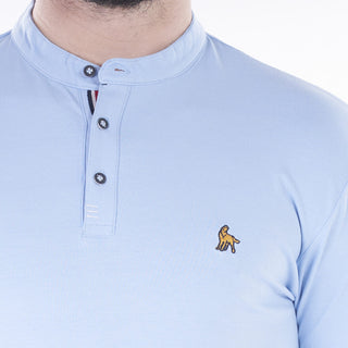 Max Stretch Grandad Tee | Sky
