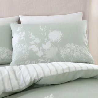 Catherine Lansfield Meadowsweet Floral Duvet Cover Green