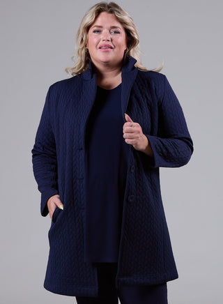 Poppy Jacquard Jacket Navy