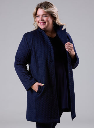 Poppy Jacquard Jacket Navy