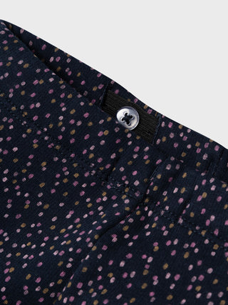 Davina Sweat Fleece Legging Dark Sapphire All Over Print Dot