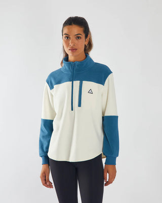 Noelle Fleece Half Zip White/Midnight