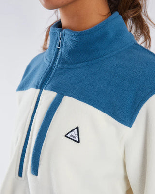 Noelle Fleece Half Zip White/Midnight