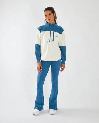 Noelle Fleece Half Zip White/Midnight