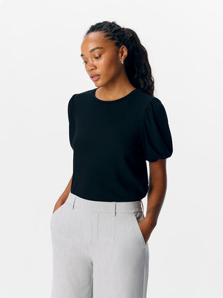 Jamie Short Sleeve Top | Black