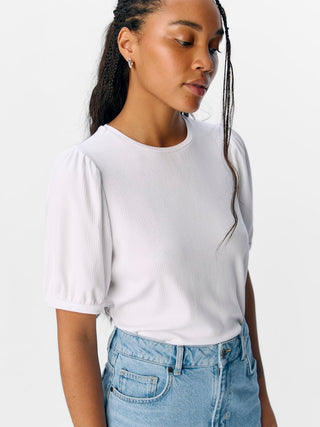 Jamie Short Sleeve Top | White