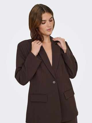 Linda Raven Long Sleeve Boyfriend Blazer | Coffee Bean