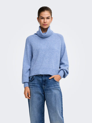 Olivia Long Sleeve Roll Neck Knit | High Tide Melange