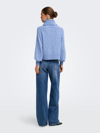 Olivia Long Sleeve Roll Neck Knit | High Tide Melange