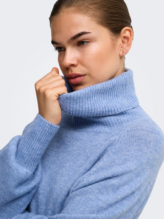 Olivia Long Sleeve Roll Neck Knit | High Tide Melange