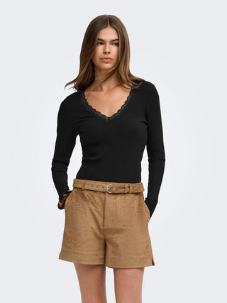Sara Sharai Long Sleeve Top  | Black