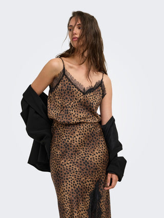 Menus Strap Lace Top | Leopard