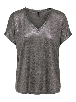 Miranda Short Sleeve V Neck Top | Walnut