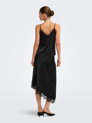 Menus Strap Lace Top | Black