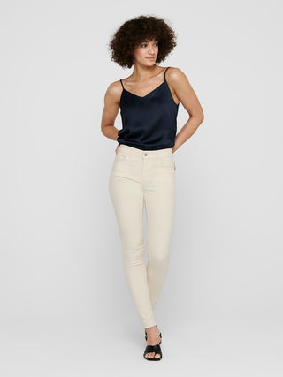 Blush Mid Waist Skinny Jean | Ecru