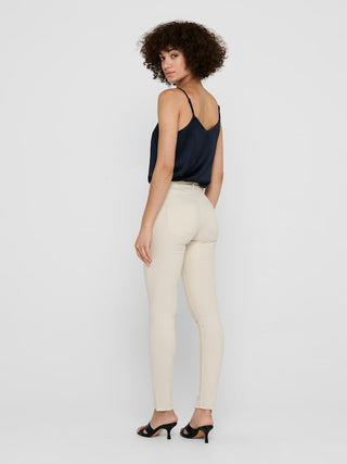 Blush Mid Waist Skinny Jean | Ecru